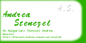 andrea stenczel business card